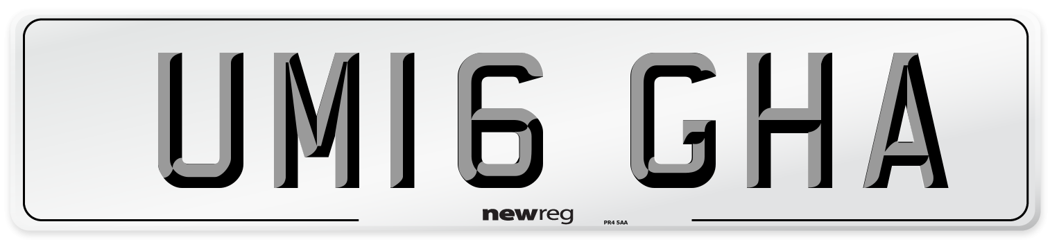 UM16 GHA Number Plate from New Reg